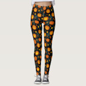 Halloween Leggings citrouille et Spider Webs (Devant)