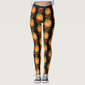 Halloween Leggings Custom Laughing Citrouille (Devant)