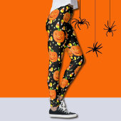 Halloween Leggings Jack-O-Lanterns Orange Citrouil