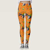 Halloween Leggings | Leggings Petten Halloween Wit (Voorkant)