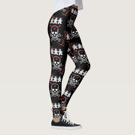 Halloween Leggings, schedel Leggings (Rechts)