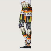 Halloween Leggings - Slijpstrips of Skulls, Spider (Links)