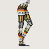 Halloween Leggings - Slijpstrips of Skulls, Spider (Rechts)