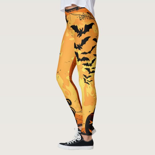 Halloween Leggings Witch Bats Araignées Oh My! (Gauche)