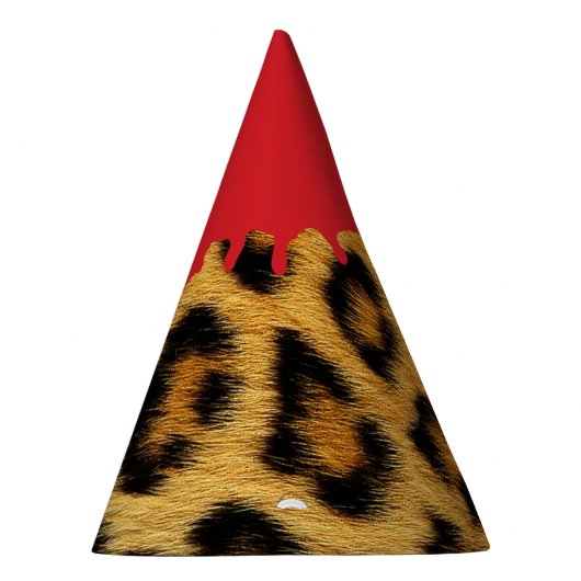 Halloween Leopard Fur - Gory Dripping Blood Bite Feesthoedjes (Rechts)