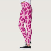 Halloween Leopard Print Donker & Lichtroze Leggings (Links)