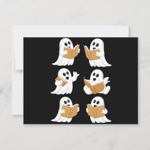 Halloween Leraar Geest Leest Boeken Bibliothecaris Briefkaart