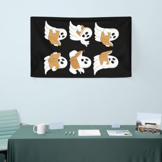 Halloween leraar geest lezen boeken bibliothecaris spandoek (Beurs)