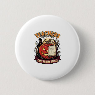 Halloween Leraar Hersenen Magie Ronde Button 5,7 Cm