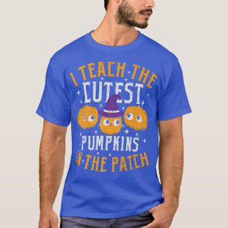 Halloween leraar ik leer de beste pompoenen in t t-shirt