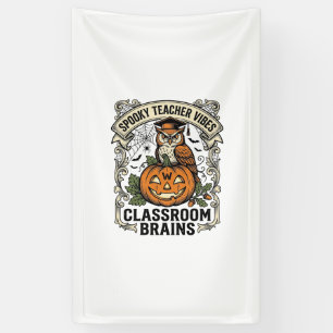 Halloween Leraar Pompoen Uil Vintage School T-Shir Spandoek