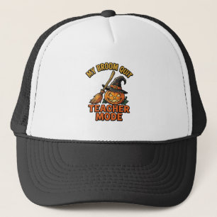 Halloween Leraar Shirt Grappige Bezem Problemen On Trucker Pet