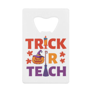 Halloween leraar Trick of Teach Kredietkaart Flessenopener
