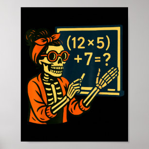 Halloween Leraar Zes Zeven Meme 6 7 Skelet Soky Poster