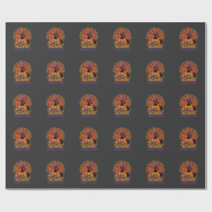 Halloween Leraar Zwarte Kat Pompoen Geluk Cadeaupapier