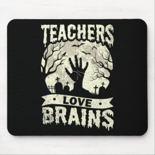 halloween leraren houden van brainzombie - school muismat