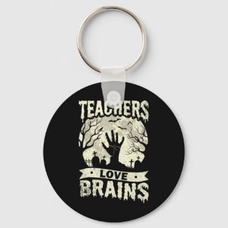 halloween leraren houden van brainzombie - school sleutelhanger