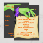 HALLOWEEN LES INVITATIONS DE LA FÊTE D'AFFIRMATION (Devant / Derrière)