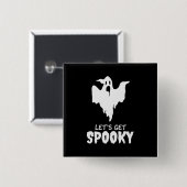 Halloween Let Get Spooky Birthday Vierkante Button 5,1 Cm (Voorkant /achterkant)