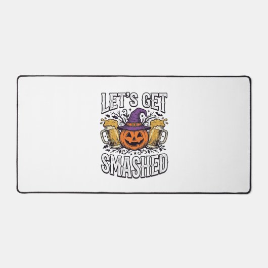 Halloween Let's Get Smashed Pompoen Bier Bureaumat (Voorkant)