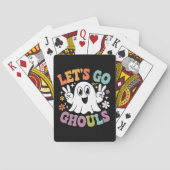 Halloween Let's Go Ghouls Ghost Retro Kostuum Pokerkaarten (Achterkant)