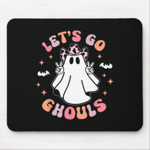 Halloween Let's Go Ghouls Ghost Retro Kostuum Vrou Muismat