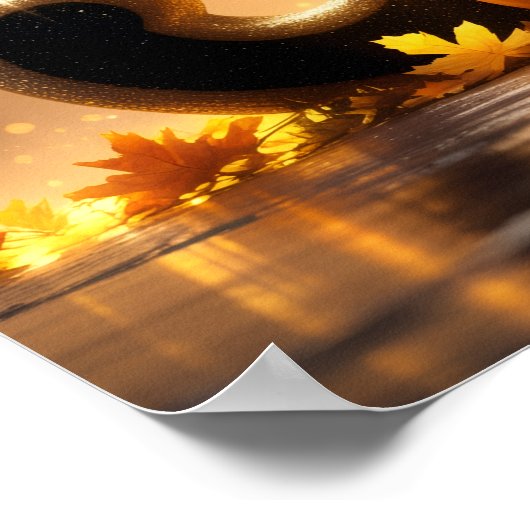 Halloween Letter J Pumpkin Kids Classroom Alphabet Poster (Hoek)