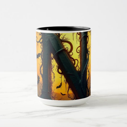 Halloween Letter N Single Tear Mok (Midden)