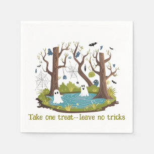 Halloween leuk moeras vol geesten servet