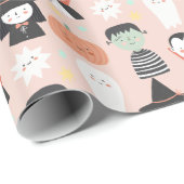 Halloween Leuk Spooky Gift Cadeaupapier (Rol Hoek)