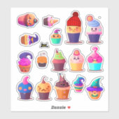Halloween Leuke Cupcakes Sticker Sheet (Vel)