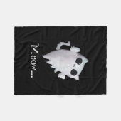 Halloween leuke geest kat fleece deken (Voorkant (Horizontaal))