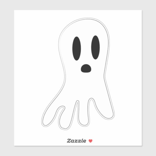 Halloween leuke geest sticker (Vel)