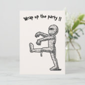 Halloween leuke mummie aankondiging (Staand voorkant)