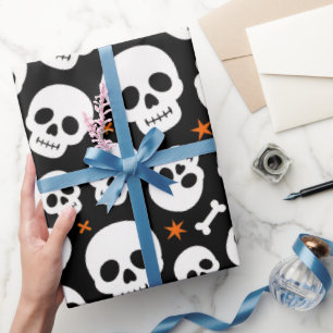 Halloween Leuke Schedel Griezeldossier Cadeaupapier