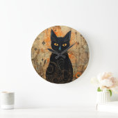 Halloween Leuke Spooky Zwart Kat Grote Klok (Huis)