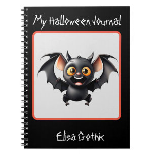Halloween leuke vliegende vleermuis Spiraal Notebo Notitieboek