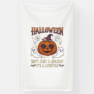 Halloween Levensstijl Pompoen Zonnebril Heksenhoed Spandoek