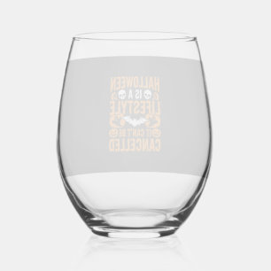 Halloween Levensstijl Spooky Vleermuis Pompoen Ont Wijnglas Zonder Voet