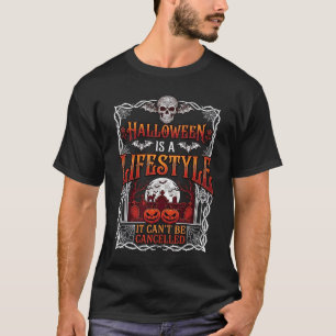 Halloween Levensstijl Vleermuis Schedel Kerkhof Po T-shirt