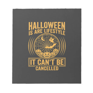 Halloween Levensstijl Vleermuis Spinneweb Ontwerp_ Notitieblok