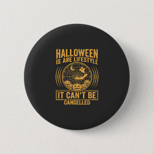 Halloween Levensstijl Vleermuis Spinneweb Ontwerp_ Ronde Button 5,7 Cm