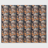 Halloween Lhasa Apso met pompoenen eng Cadeaupapier (Vlak)