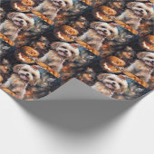 Halloween Lhasa Apso met pompoenen eng Cadeaupapier (Hoek)