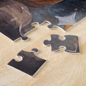 Halloween Lhasa Apso met pompoenen eng Legpuzzel (Zijkant)