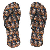 Halloween Lhasa Apso met pompoenen eng Teenslippers (Voetbed)