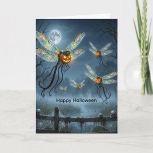 Halloween Libelle Pompoen Kaart