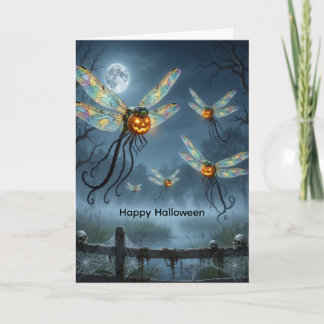 Halloween Libelle Pompoen Kaart