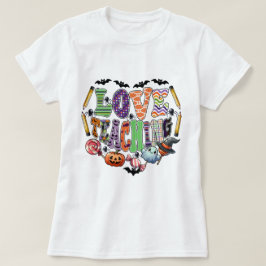 Halloween liefde onderwijs t-shirt
