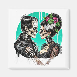Halloween-liefhebbers Frankenstein-skelet voor man Magneet